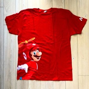 Nintendo Official Super Mario Bros Wii 2009 Rare Promo T-Shirt Large Al Style